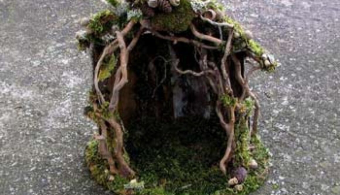 fairy house made from natural materials